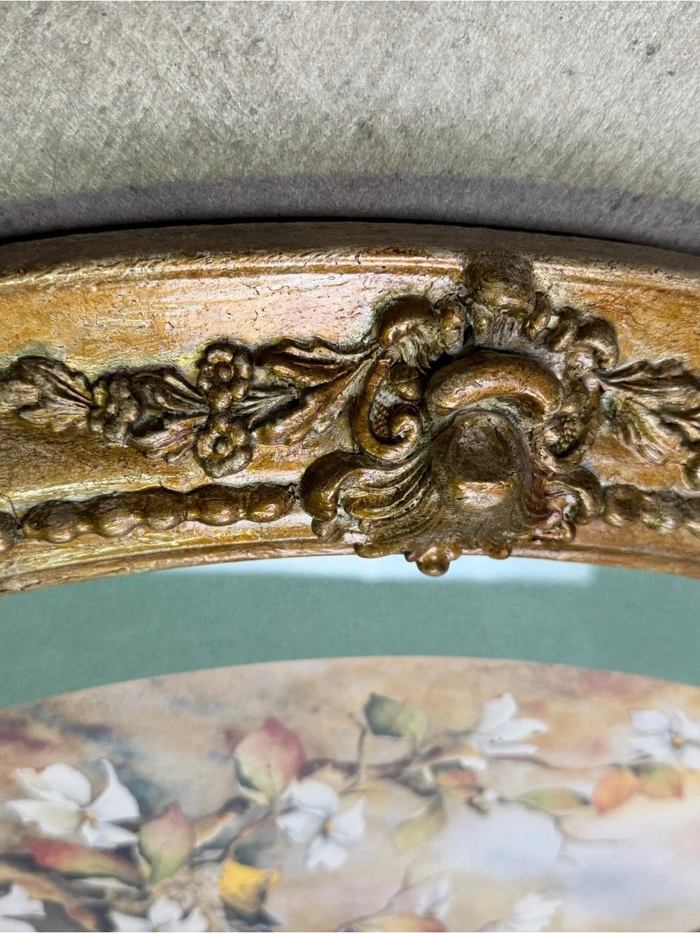 Vintage 24x18 Large Ornate Oval Gold Gilt Picture Frame Baroque Circa 1960-1970s